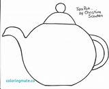 Teapot Wonderland Alice Drawing Outline Getdrawings Template sketch template