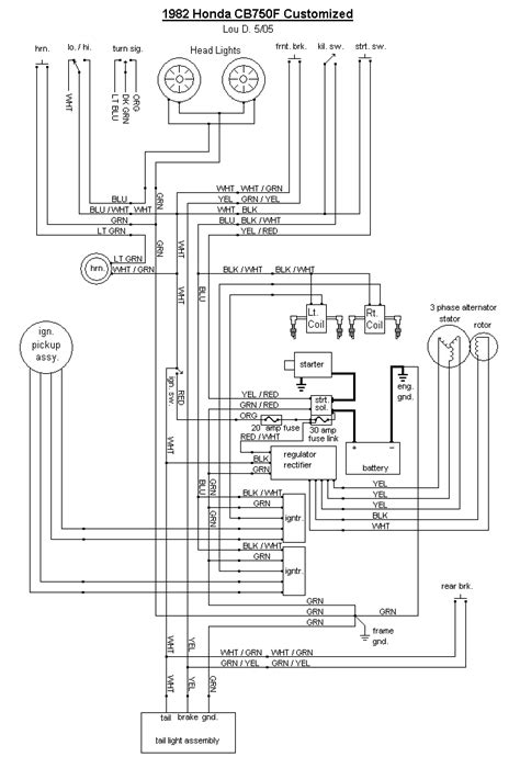 honda wave  motorcycle wiring diagram