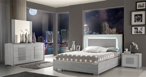 lia italian bedroom set  grey  fabelli