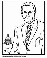 Coloring Johnson Lyndon Pages Presidents President Printable Patriotic Template Weldon James Printables Usa 36th Go Print Printing Help Presidential Next sketch template