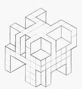 Isometrische Zeichnen Zeichnung Technisches 8º Henrique Eduardo Perspektive Skulpturen Bleistift sketch template