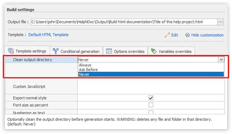 review external pictures  automatically clean documentation output folders  helpndoc