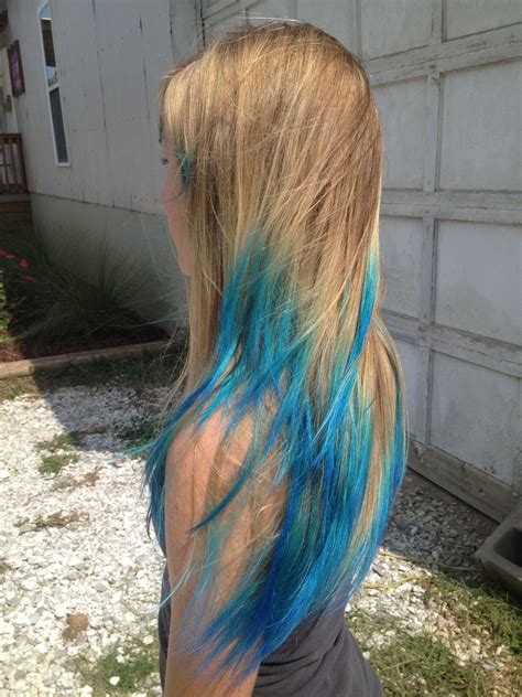 why you must experience blonde hair with blue tips at