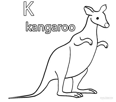 gambar printable kangaroo coloring pages kids coolbkids cute