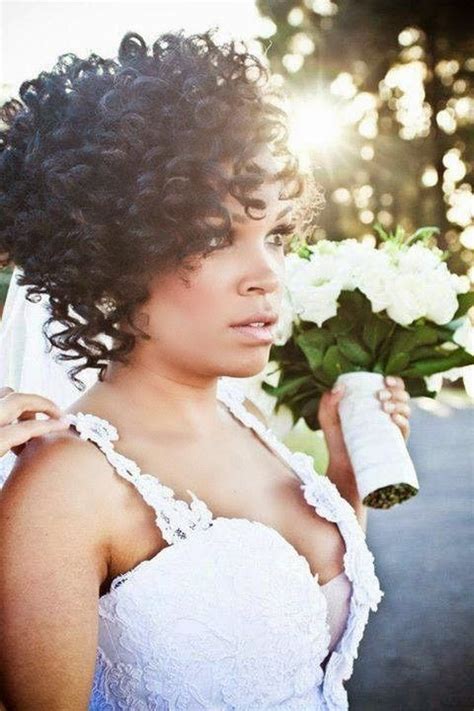 Curly Hair Wedding Hairstyles For Black Women Natural Hair Bride