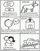 Commandments Ten Commandment Church Crafts Coloringhome sketch template