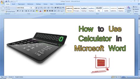 calculator  microsoft word youtube