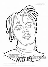 Juice Coloring Draw Wrld Pages Drawing Cute Canvas Drawings Rapper Famous Easy Cartoon Painting Step Paintings Rysunek Small Tekstylia Tatoo sketch template