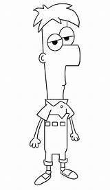 Ferb Phineas Dibujo Esperando Personajes Pixar Candace sketch template