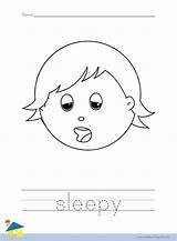 Sleepy Scared Sleepyhead Thelearningsite Info sketch template