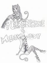 Meowlody Purrsephone sketch template