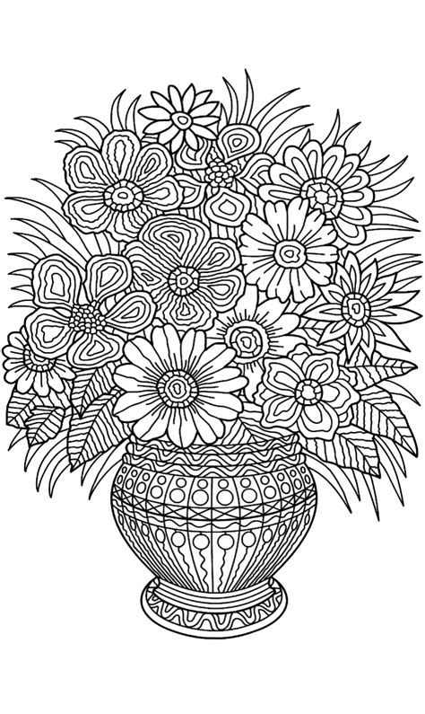 pin  barbara  coloring flowers abstract coloring pages flower