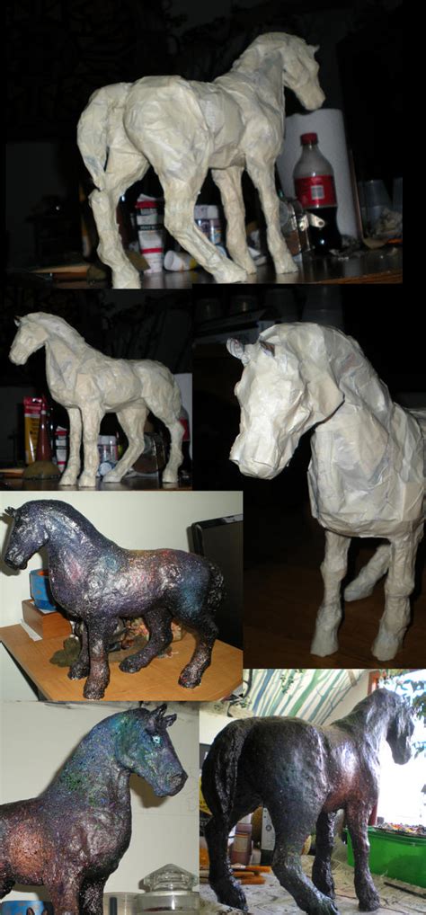 paper mache horse experiment wip  shadowind  deviantart