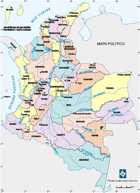 ciencias sociales mapa politico de colombia