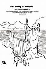 Testament Old Coloring Pages Bible Moses Stories sketch template