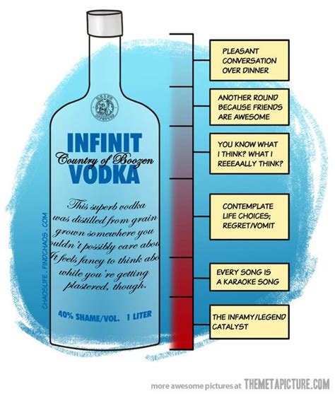 the many levels of a drink… vodka vodka humor funny charts
