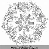 Autumn Mandala Coloring Etsy Pages Downloadable Instant Pdf Book sketch template