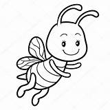 Bee Coloring Pages Small Book Stock Illustration Cartoon Vector Children Colouring Color Honey Savva Ksenya sketch template