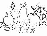 Fruit Coloring Bowl Pages Getcolorings Basket sketch template