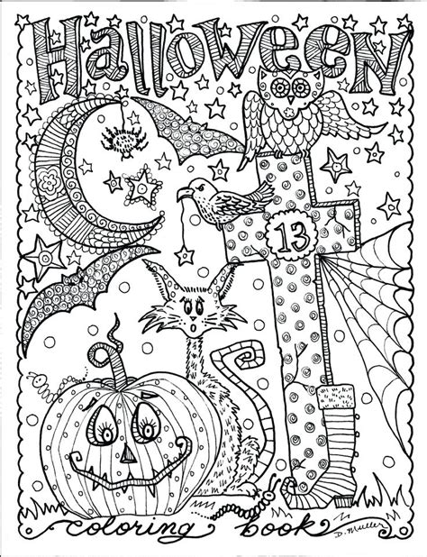 printable halloween coloring pages  adults printable templates