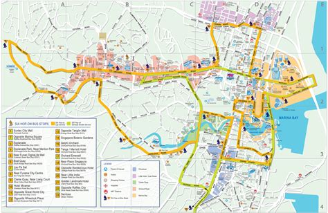 large detailed road map  singapore city singapore city large