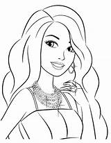 Barbie Coloring Doll Pages Color Getcolorings Drawing Printable sketch template