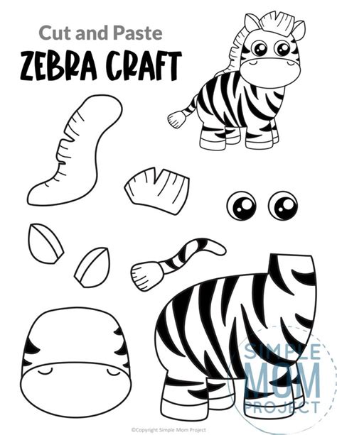 printable zebra craft template zebra craft safari animal crafts