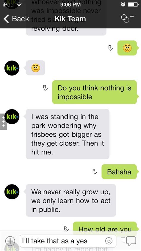 Pin By Erika On Funny Stuff Funny Texts Kik Messenger Bahaha