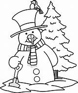 Snowman Coloring Christmas Pages Color Snow Man Primitive Drawing Clipart Fun Line Blank Clip Whychristmas Printable Print Vintage Library Frosty sketch template