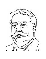 Coloring Taft William Howard Pages Fingers Lil President sketch template