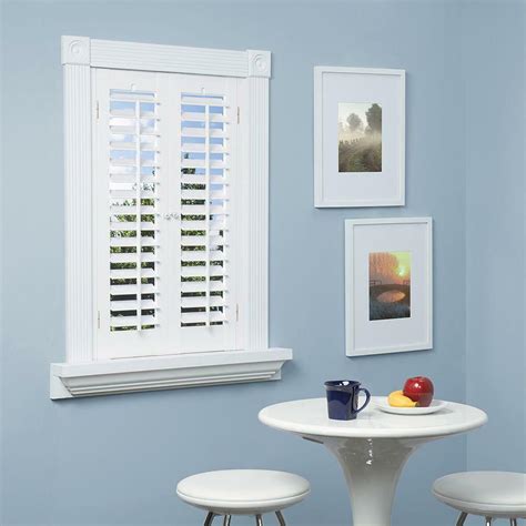 white interior shutter panel faux wood indoor vinyl window treatment  ebay