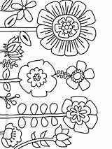 Coloring Pages Plants Plant Flower Printable Para Dibujos Kids Patrones Colorear Flowers Sheets Planting Patterns Bordar Book Color Bordados Parts sketch template