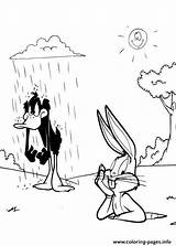 Bugs Bunny Daffy Coloring Duck Pages Looney Tunes Printable Drawing Print sketch template