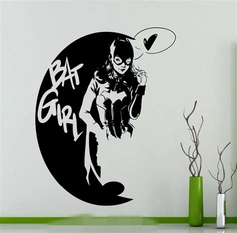 free shipping batgirl wall sticker superhero poster dc marvel comics