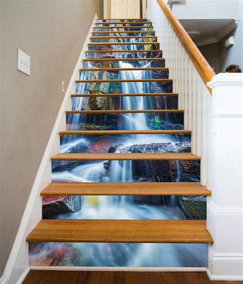 3d waterfall rock 8044 stair risers decoration photo mural vinyl