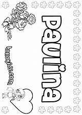 Paulina Pauline Coloring Pages Hellokids Print Color Names Girls sketch template
