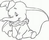 Dumbo Colouring sketch template