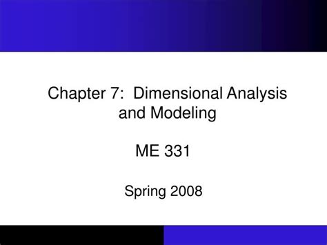 Ppt Chapter 7 Dimensional Analysis And Modeling
