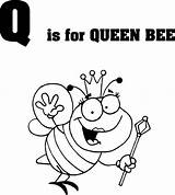 Queen Bee Coloring Letter Printable Pages Kids sketch template