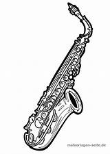 Saxophone Saxofon Saxophon Malvorlage Ausmalbilder Instrumente Tocando Saxofón sketch template