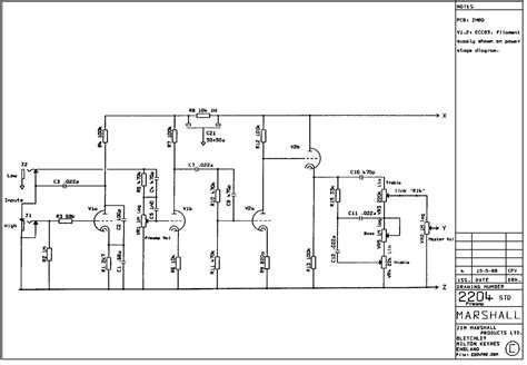 audio service manuals   marshall  preamp schematic