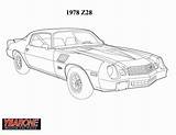 Coloring Camaro Pages Chevrolet Z28 Clipart Popular Print Library sketch template