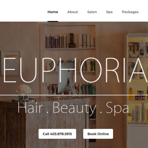 hair salon spa web design spa salon web design services design