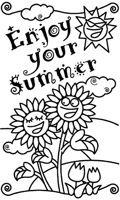 coloring pages summer coloring print  pages summer coloring