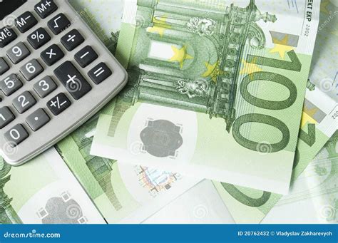 euro money  calculator stock photo image  bankbook