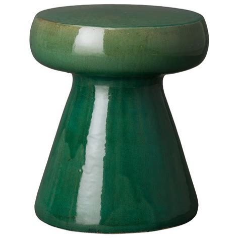 green mushroom garden stool  colonial