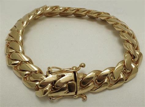 gold cuban curb link bracelet acessorios de ouro joias masculinas joias de moda