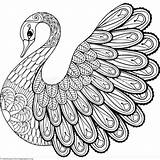 Zentangle Coloring Pages Animal Swan Printable Easy Mandala Zentangles Tiere Malvorlagen Colouring Animals Kids Color Erwachsene Getcoloringpages Getcolorings Adults Ausmalen sketch template