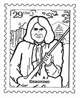Coloring Pages Stamp Printable Geronimo Postage Office Post People Bluebonkers Postal Clipart Sheets Famous Featured Stamps Library Colouring Books Collecting sketch template