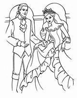 Coloring Barbie Pages Princess Popular sketch template
